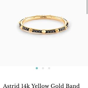Kendra Scott 14K Gold black diamond Astrid band